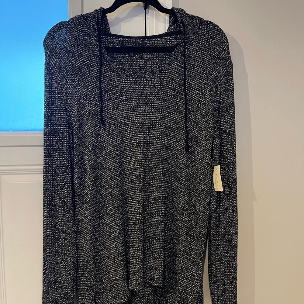 Aeropostale Black and White Hoodie
